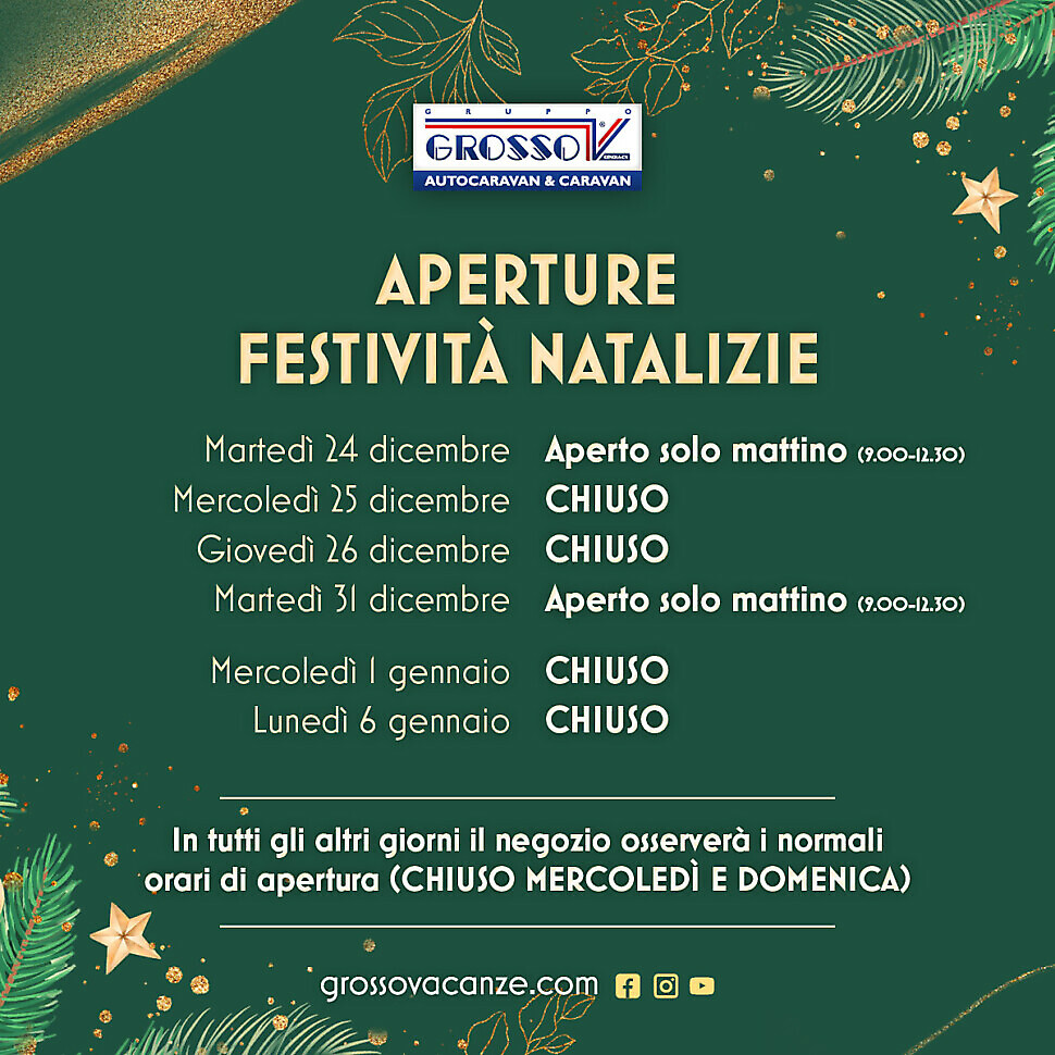 Aperture Festività Natalizie