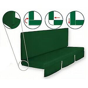 CUSCINI DONDOLO 3P 160X50 VERDE