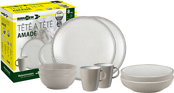 SET PIATTI TÊTE-Â-TÊTE AMADÈ 8 PZ BRUNNER