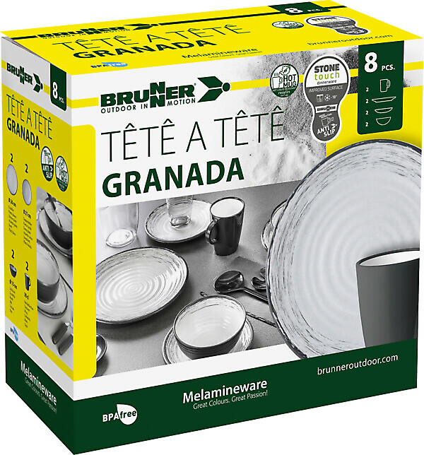 SET PIATTI TÊTE-Â-TÊTE GRANADA 8 PZ BRUNNER