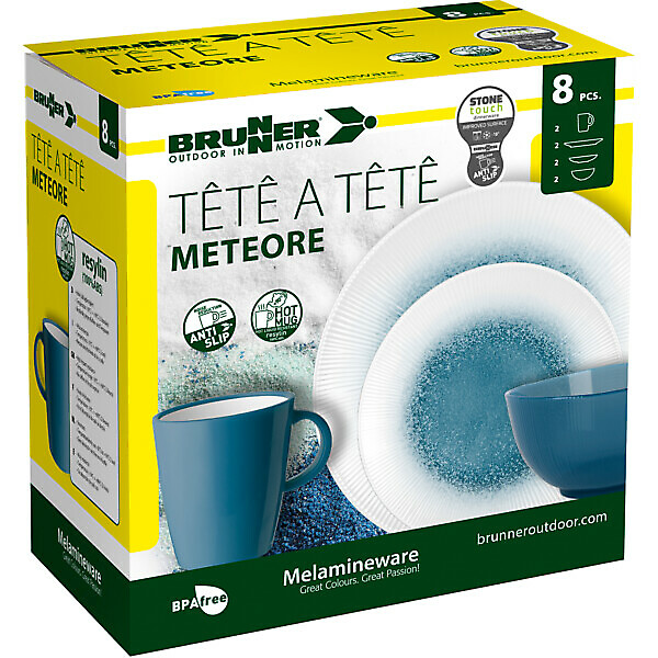 SET PIATTI TÊTE-Â-TÊTE METEORE 8 PZ BRUNNER