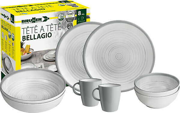 SET PIATTI T?TE ? T?TE BELLAGIO 8 PZ BRUNNER