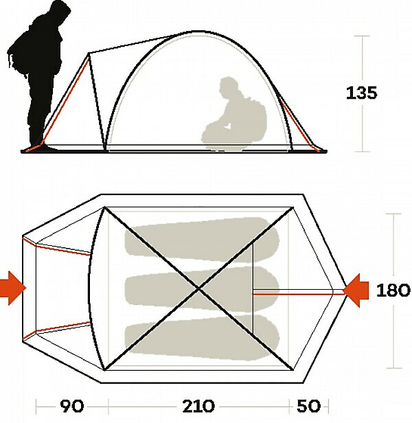 TENDA SKYLINE 3 ALU FERRINO