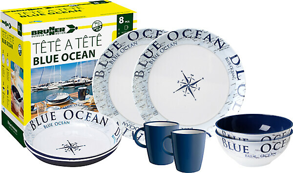 TETE A TETE SET BLUE OCEAN 8 PCS BRUNNER