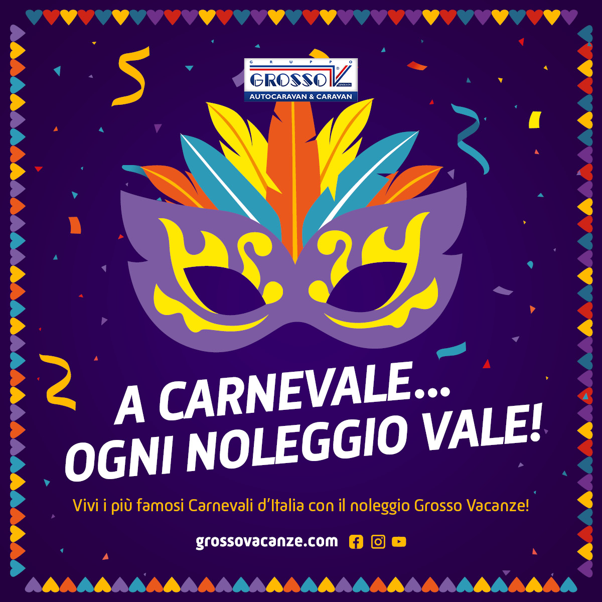 Vivi i più famosi Carnevali d'Italia con il noleggio Grosso Vacanze!